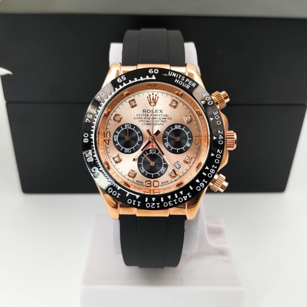 ROL_EX DayTona Silicone belt Stylish "Chronograph Working" Men’s Watch.
