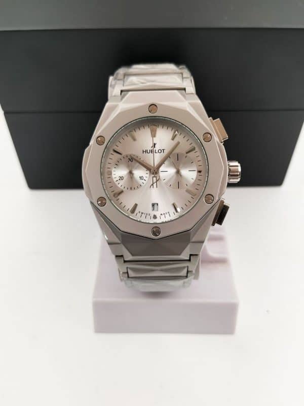 Hub_Lot Big Bang Classical Fusion "Silver Dial Silver Strap" Chronograph Working. Men's Watch