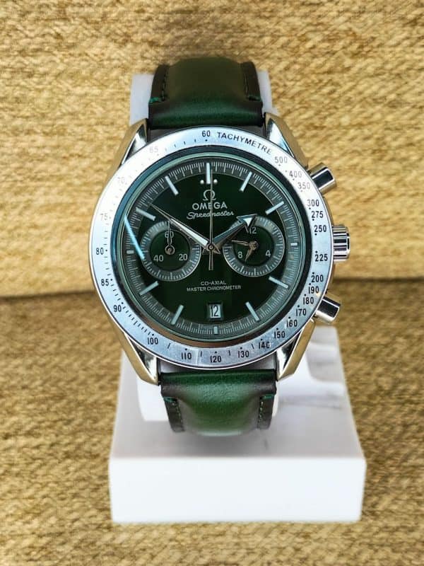 Ome_ga Speedmaster Chronograph Working “ Deep Green Belt Green dial” Men’s Watch.