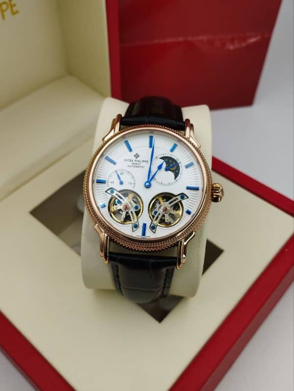 Patek Phillippe Double Tourbillon 41mm White Dial Men’s Watch.