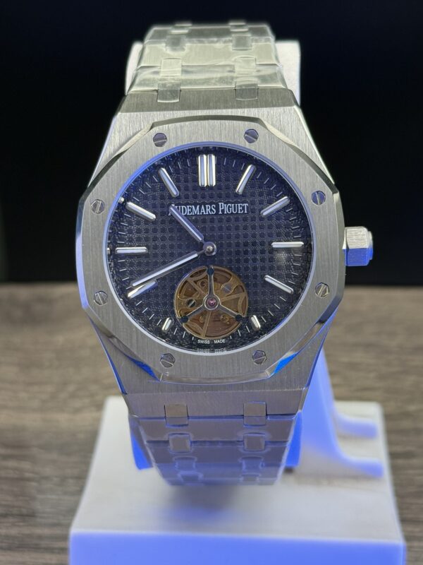 Audemars Piguet Royal Oak Tourbillon European Stander Edition Watch Blue Dial.