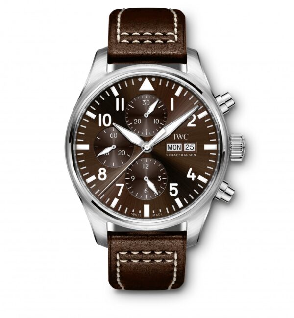 IWC Pilot Chronograph Brown Strap Automatic Men’s Watch